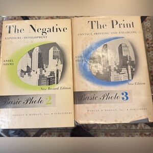 2 Ansel Adams photography books 2&3 “The Print” & “The Negative” 1967